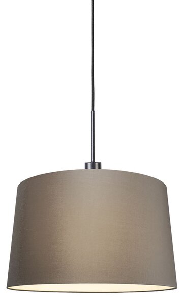 Lampă suspendată modernă neagră cu umbră de 45 cm taupe - Combi 1