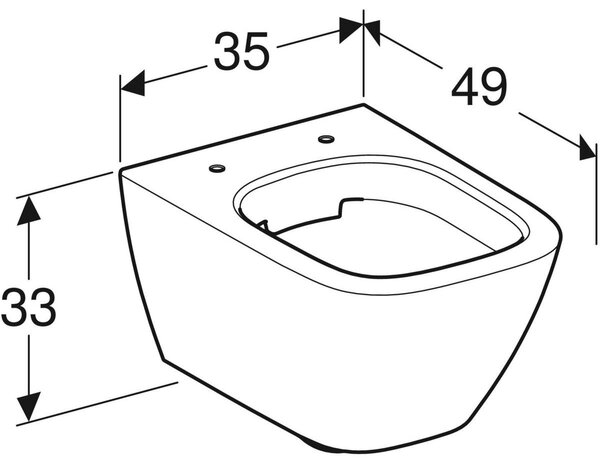 Geberit Smyle vas wc agăţat fără margine alb 500.379.01.1