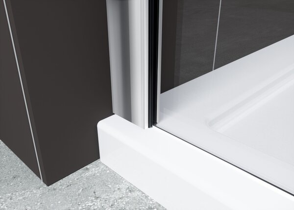 Hagser Bertina perete cabină de duș walk-in 100 cm crom luciu/sticla transparentă HGR16000022