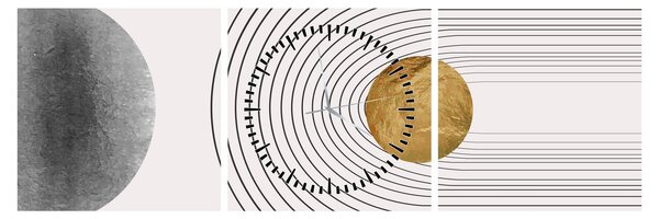 Tablou - Arcuri rustice N⁰1 (cu ceas) (90x30 cm)