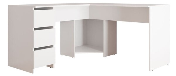 Birou de colt Comfivo InsulerCu sertare, 7x14x14cm, Alb