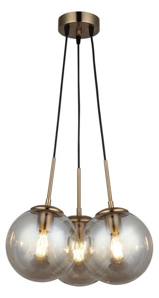 Lustră suspendată pe cablu POLINO 3xE27/40W/230V bronz