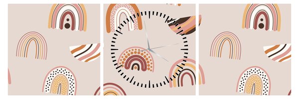 Tablou - Creații de vis N⁰1 (cu ceas) (90x30 cm)