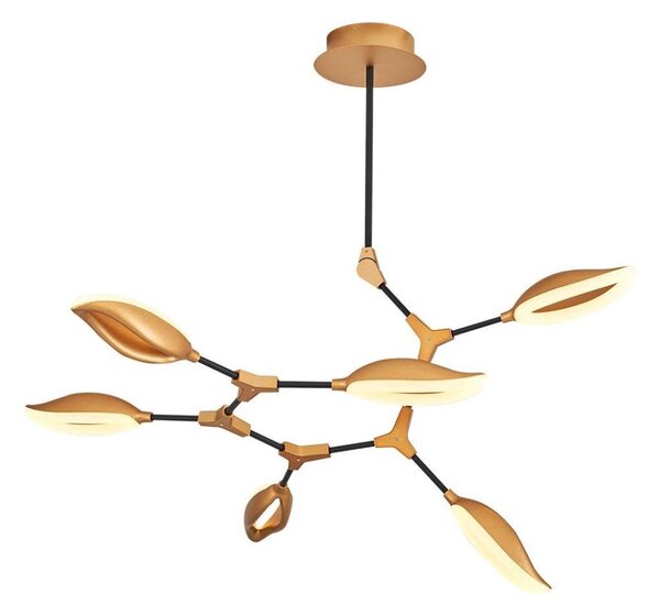 Lustră cu tijă ASTI, 6 x LED, 7 W, 230 V, 3000 K, auriu