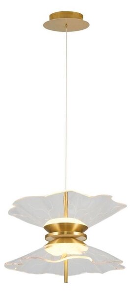 Pendul LED cu cablu BUTTERFLY, 2 x LED, 10 W, 230 V, 3000 K, finisaj auriu