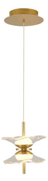 Lustră suspendată pe cablu BUTTERFLY 2xLED/5W/230V 3000K aurie
