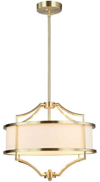 Open Design OR80926 - Lustră pe tijă STESSO 4xE27/15W/230V diam. 42 cm alamă/alb