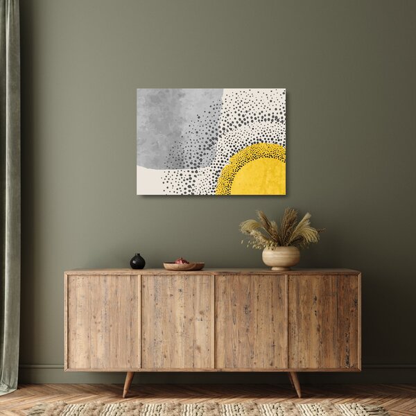 Tablou pe sticlă - pictură abstractă de plajă N⁰3 (70x50 cm)