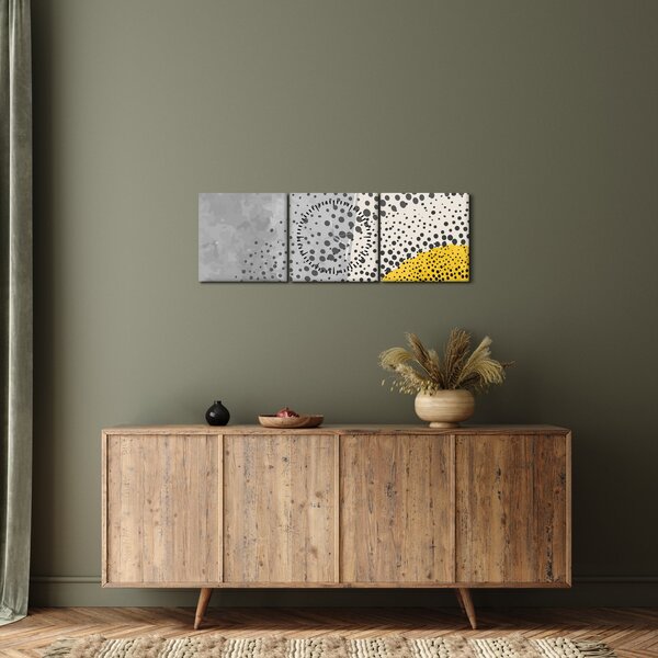 Tablou - pictură abstractă de plajă N⁰3 (cu ceas) (90x30 cm)
