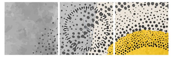 Tablou - pictură abstractă de plajă N⁰3 (cu ceas) (90x30 cm)