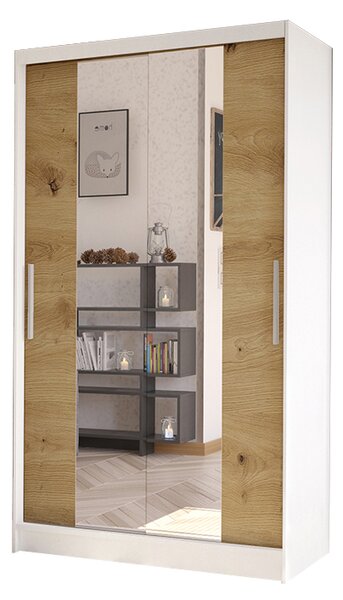 Dulap de haine Coletta II (Alb + Stejar artisan). Promo -20%. 1047513