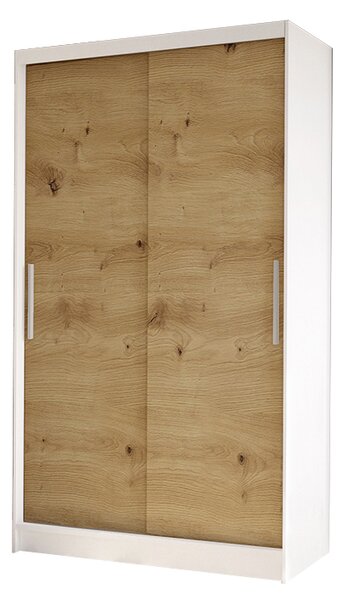 Dulap de haine Coletta I (Alb + Stejar artisan). Promo -18%. 1047508