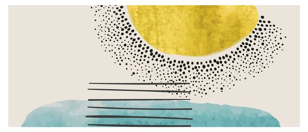 Tablou - pictură abstractă de plajă N⁰2 (120x50 cm)