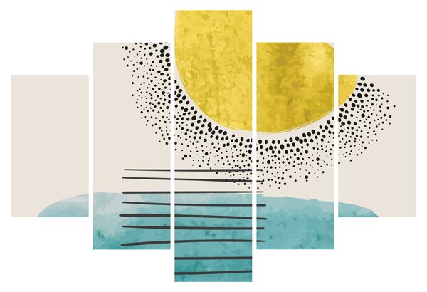 Tablou - pictură abstractă de plajă N⁰2 (150x105 cm)