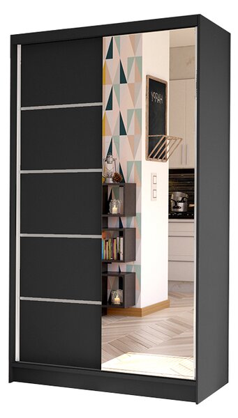 Dulap de haine Delana III (negru). Promo -20%. 1047530