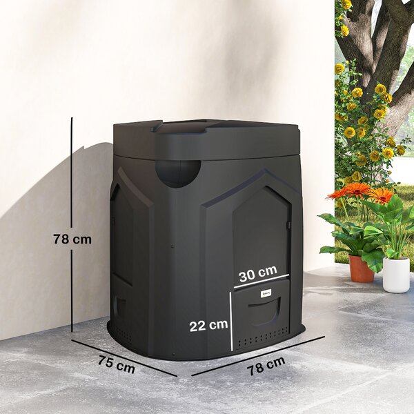 Outsunny biocompostieră bidon siloz composter | Aosom Romania