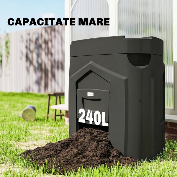 Outsunny biocompostieră bidon siloz composter | Aosom Romania