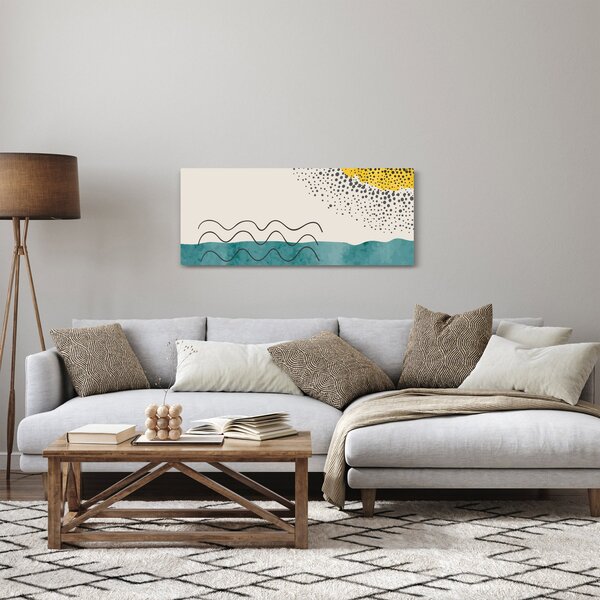 Tablou - pictură abstractă de plajă N⁰1 (120x50 cm)