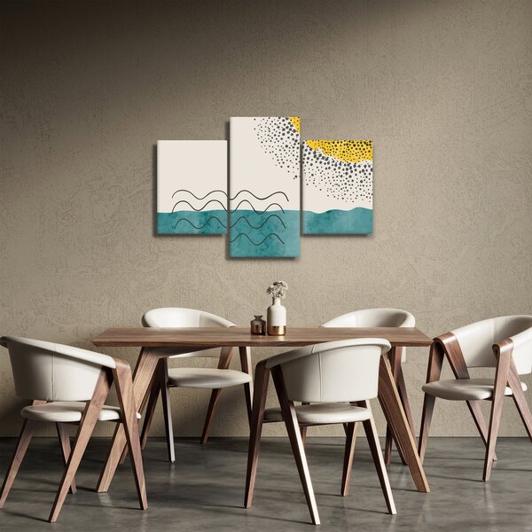 Tablou - pictură abstractă de plajă N⁰1 (90x60 cm)