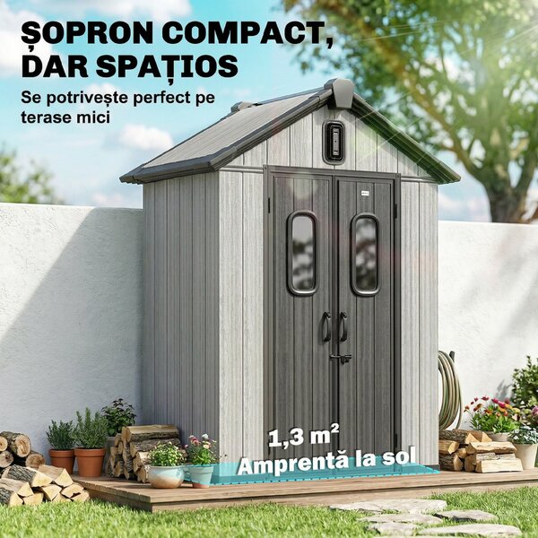 Outsunny metal 2 3, magazie căsuță dulap depozitare cutie | Aosom Romania