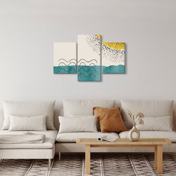 Tablou - pictură abstractă de plajă N⁰1 (90x60 cm)
