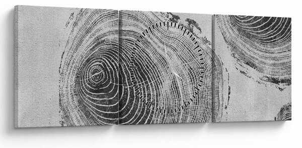 Tablou - Motivul copacului (cu ceas) (90x30 cm)