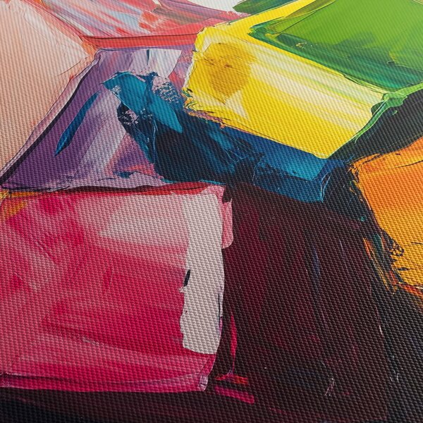 Tablou - Cuburi colorate (90x60 cm)