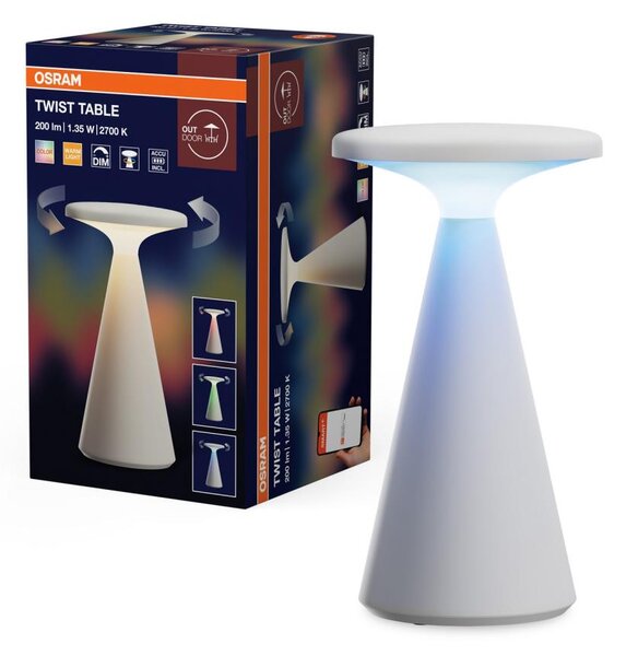 Osram - LED RGB reglabilă, reîncărcabilă, pentru exterior, lampă de masă TWIST LED/1,35W/3,7V 1800 mAh IP44