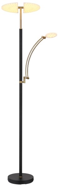 Globo 58909B - Lampă LED dimmabilă de podea TIRANA 40W/230V + 5,5W, neagră