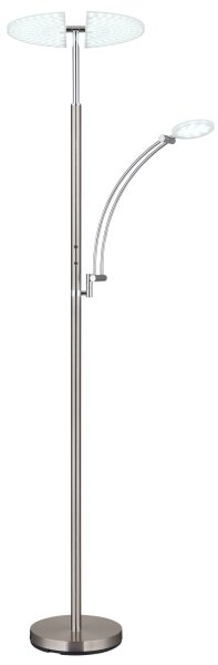 Globo 58909N - Lampă LED de podea dimabilă TIRANA 40W/230V + 5,5W crom mat