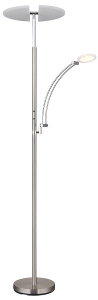 Globo 58909N - Lampă LED de podea dimabilă TIRANA 40W/230V + 5,5W crom mat
