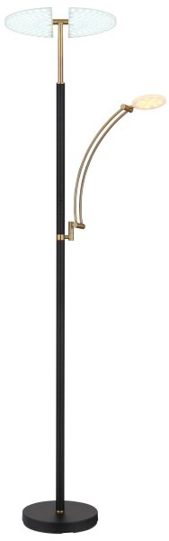 Globo 58909B - Lampă LED dimmabilă de podea TIRANA 40W/230V + 5,5W, neagră