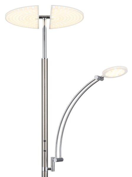 Globo 58909N - Lampă LED de podea dimabilă TIRANA 40W/230V + 5,5W crom mat