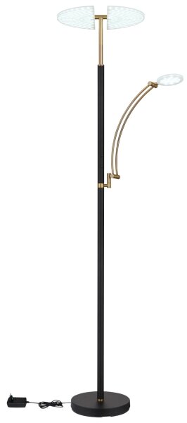 Globo 58909B - Lampă LED dimmabilă de podea TIRANA 40W/230V + 5,5W, neagră