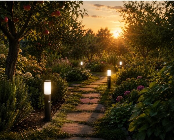 Lampă de exterior cu senzor LOPPA 1xE27/60W/230V 45 cm IP44 neagră