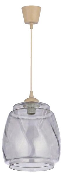 Brilagi - Lustru LED suspendat pe cablu R GLASS 1xE27/60W/230V diam. 26 cm bej/gri fumuriu