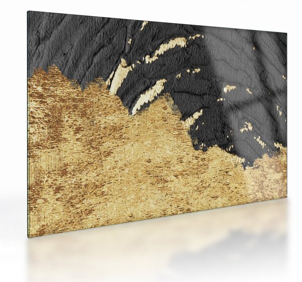 Tablou pe sticlă - Structura de aur N⁰1 (70x50 cm)