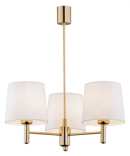 Brilagi - Lustră pe tijă MONTE 3xE27/60W/230V crem/auriu