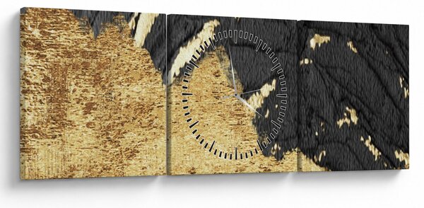 Tablou - Structura de aur N⁰1 (cu ceas) (90x30 cm)