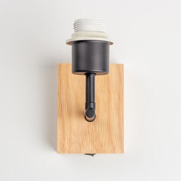 BRILAGI - Aplica de perete BOBO WOOD 1xE27/25W/230V stejar/negru/alb/cu iepurași