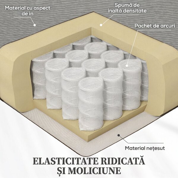 HOMCOM Fotoliu Rabatabil cu Suport pentru Picioare și Husă de Schimb, 79x93x103 cm, Gri | Aosom Romania