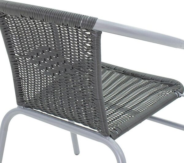 Scaun exterior Obbi, metal si PE, 56x54x73 cm