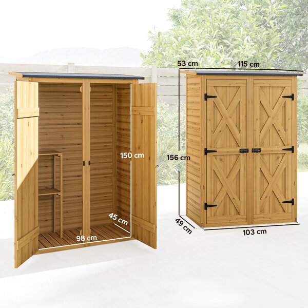 Outsunny căsuță dulap cămară dulapior magazie box | Aosom Romania