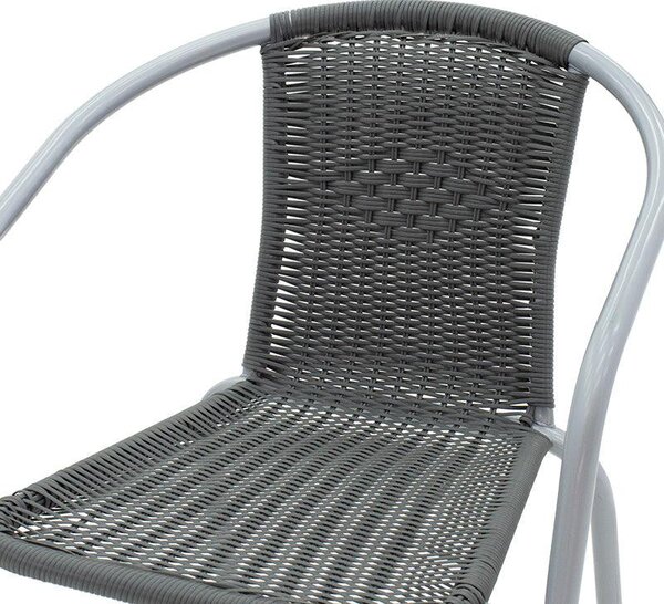Scaun exterior Obbi, metal si PE, 56x54x73 cm