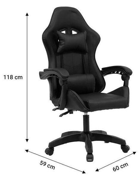 Scaun gaming William, 59x60x108 cm