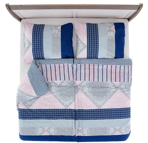 Lenjerie de pat din bumbac Renforcé LUKA albastru Dimensiune lenjerie de pat: 70 x 90 cm | 140 x 200 cm