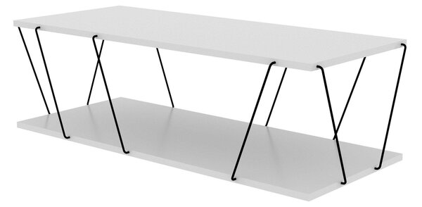 Set Mobila Sufragerie Basak, Alb - Stejar - Gri, 150x93x30 cm, 120x30x50 cm