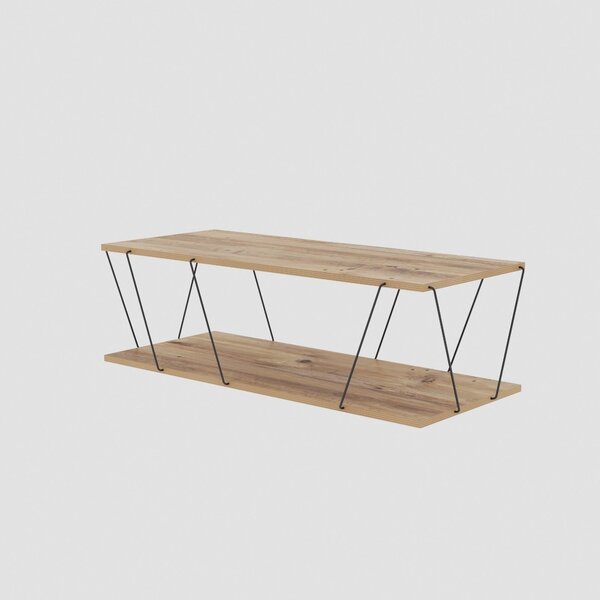Set Mobila Sufragerie Basak, Alb - Stejar - Gri, 150x93x30 cm, 120x30x50 cm