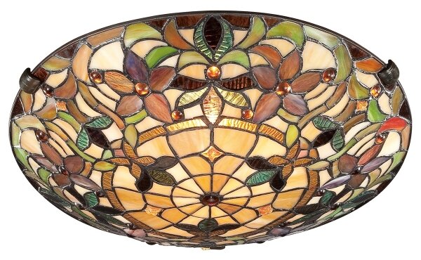 Elstead QZ-KAMI-F - Plafonieră Tiffany KAMI 2xE27/60W/230V