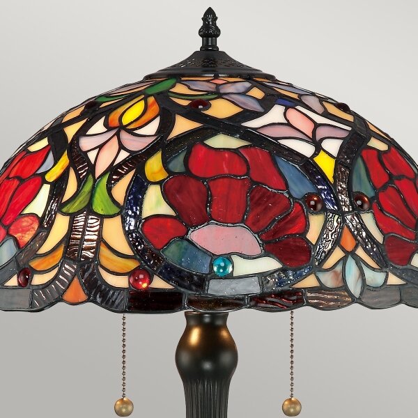 Elstead QZ-LARISSA-TL - Lampă de masă Tiffany LARISSA, 2xE27/60W/230V
